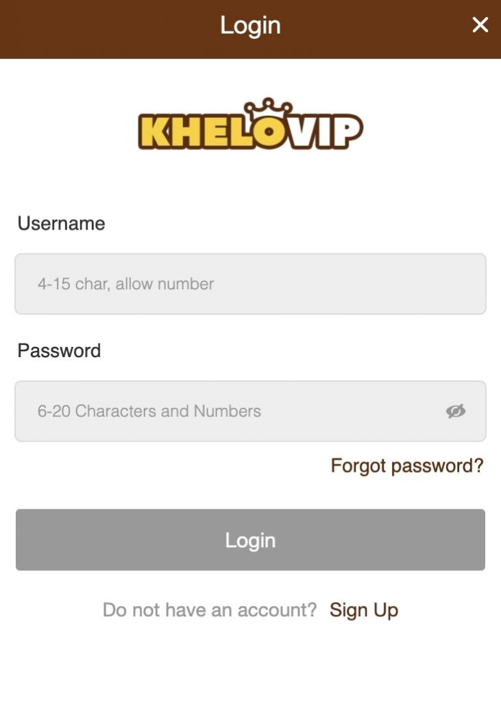 khelo vip login